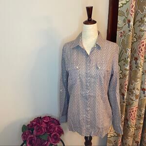 Banana Republic floral print button down shirt